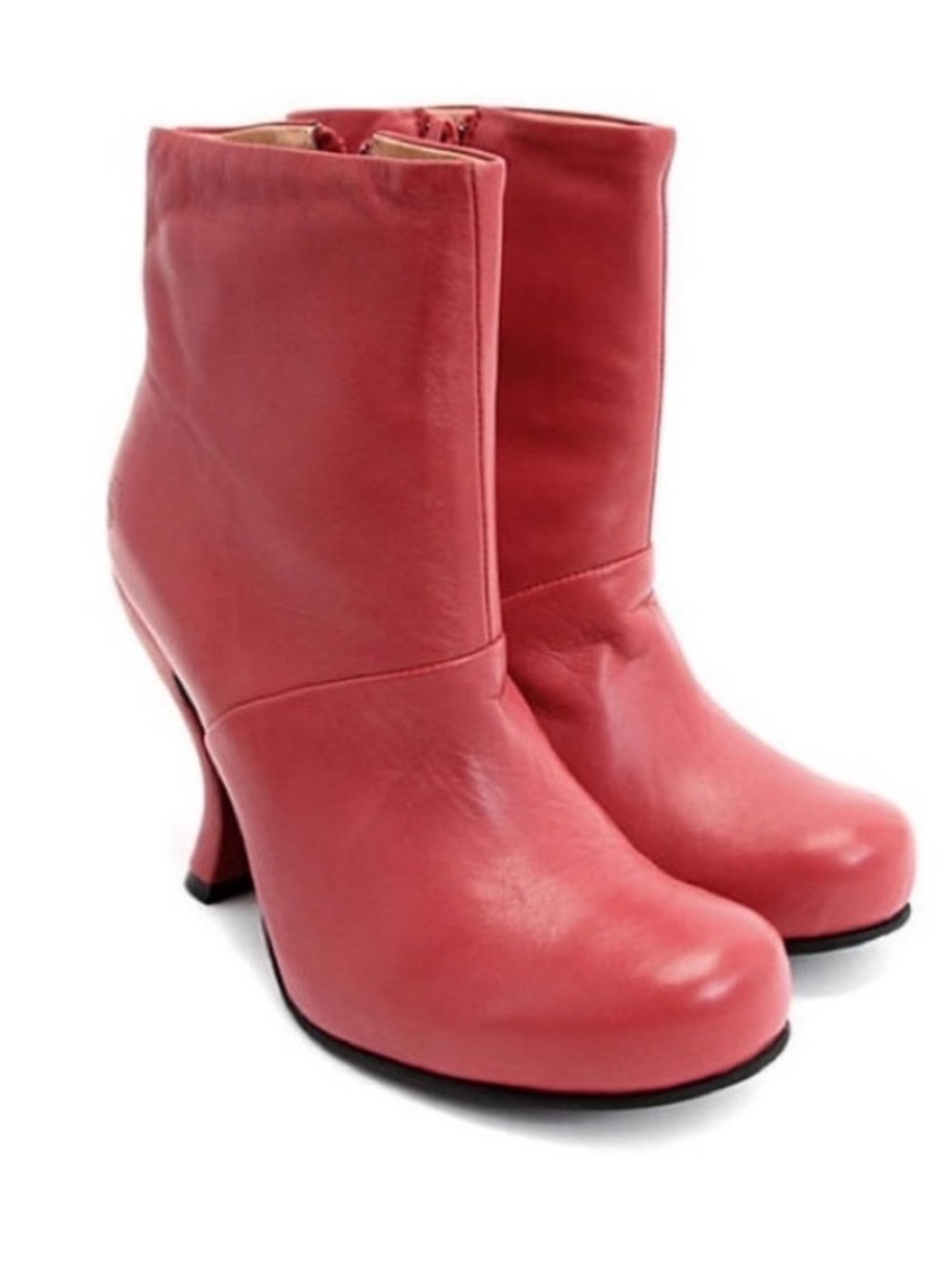 Fluevog Attentions Red Hot Jolie Ankle Boots